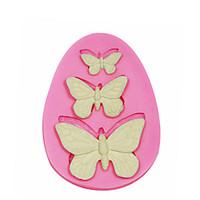 3 Hole Butterfly Silicone Mould Cake Decorating Silicone Mold For Fondant Candy Crafts Jewelry PMC Resin Clay