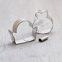 3 Pieces Cartoon Penguin Shape Cookie Cutters Set Fruit Cut Molds Stainless Steel