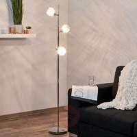 3 light floor lamp paulina with a chrome finish