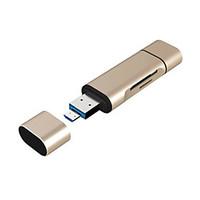 3 in 1 USB-A / Micro USB / Type-c Port TF / SD Card Reader with OTG for New Macbook, Android OTG Phone and More