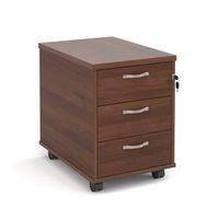 3 DRW MOBILE PED - WALNUT