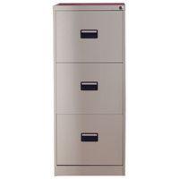 3 DRAWER A3 JUMBO FILING CABINET LIGHT GREY STEEL - H X W X D: 1320 X 550 X