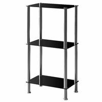 3 tier black glass display unittable for living or dining room