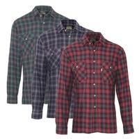 3 pack of mens champion kilbeggan country casual check long sleeved sh ...