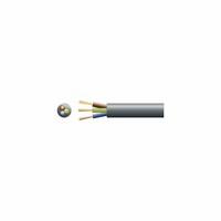 3 core round mains PVC, 3 x 48/0.2mm, 15A, 8.7mmØ, Black, 100m