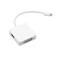 3 in 1 Mini DisplayPort Male to HDMI DVI(245) DisplayPort Female Adapter Cable for Apple MacBook Pro MacBook Air
