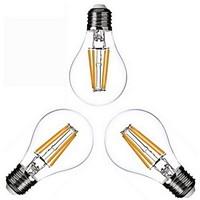 3 pcs KWB E26/E27 4W 4 COB 400 lm Warm White A60(A19) edison Vintage LED Filament Bulbs AC 110-130 / AC 220-240 V