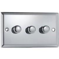 3-Gang 2-Way Mirror Chrome LED Dimmer