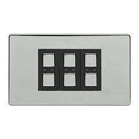 3 Gang Dimmer 210W Chrome