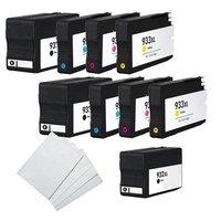 3 x HP 932XL (Black) and 2 x HP 933XL Colour Set Remanufactured Cartridges + 1 Free Paper