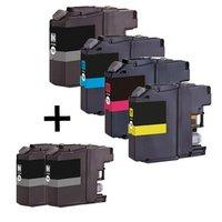 3 x (LC123BK) Black and 1 x Colour Set (LC123C-Y) Compatible Ink Cartridges