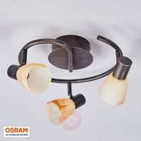 3-light LED ceiling lamp Duena, OSRAM LEDs