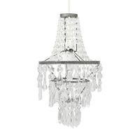 3 Tier Easy Fit Pendant Light, White