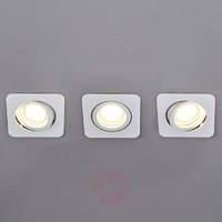 3 piece LED spotlight set Lisara in white