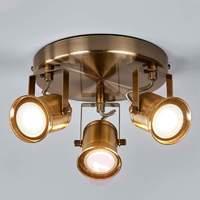3-bulb Leonar LED round ceiling spotlight, GU10
