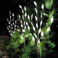 3 pcs solar tree set with branch twig leaf outdoor garden led lights