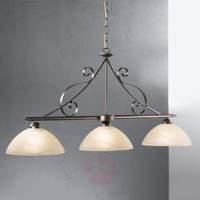 3 bulb murali pendant light with glass lampshades