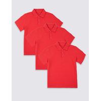 3 pack unisex pure cotton polo shirts