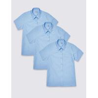 3 pack girls slim fit easy to iron blouses