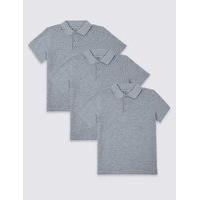 3 pack unisex pure cotton polo shirts