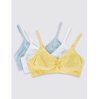 3 Pack Seamfree Textured Bras (9-16 Years)