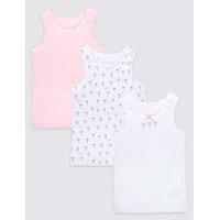 3 Pack Pure Cotton Printed Vests (2-7 Years)