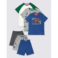 3 Pack Short Pyjamas (3-16 Years)