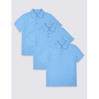 3 pack unisex pure cotton polo shirts