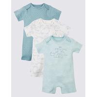 3 Pack Pure Cotton Rompers