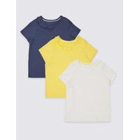 3 Pack Pure Cotton Frill Collar Tops (3 Months - 5 Years)