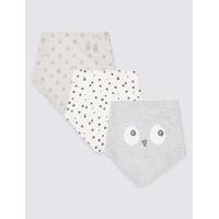 3 Pack Pure Cotton Dribble Bibs
