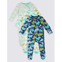 3 Pack Pure Cotton Sleepsuits