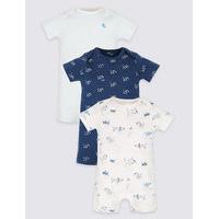 3 Pack Pure Cotton Rompers