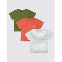 3 Pack Pure Cotton Short Sleeve Tops