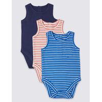 3 Pack Pure Cotton Bodysuits