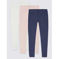 3 Pack StayNEW Cotton Leggings with Stretch (3 Months - 5 Years)