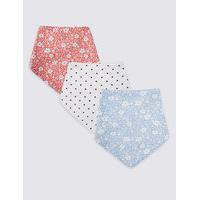 3 Pack Pure Cotton Assorted Dribble Bibs