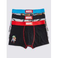 3 Pack Marvel Cotton Trunks with Stretch (2-16 Years)