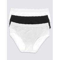 3 Pack Seamfree Jacquard Spotted Bikini Knickers (6-16 Years)