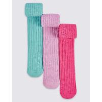 3 Pairs of Cotton Rich Freshfeet Tights (18 Months - 14 Years)