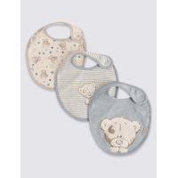 3 Pack Pure Cotton Assorted Dribble Bibs