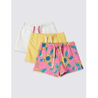 3 pack cotton rich shorts 3 months 5 years
