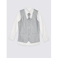 3 Piece Waistcoat, Shirt & Cravat Outfit (3-14 Years)