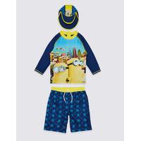 3 piece despicable me minions swimsuit 3 8 years
