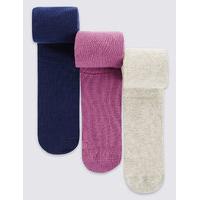 3 Pairs of Freshfeet Cotton Rich Tights (2-14 Years)