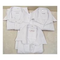 3 M&S white long sleeved school shirts, size 4-5 years