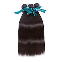 3 Pcs/Lot 8-26 Brazilian Virgin Hair Natural Black Straight Brazilian Straight Virgin Hair 300g