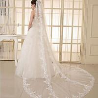 3 Meters Of Big Wave Lace Yarn Lace Veil Wedding Veil Tail Long Paragraph Bride Wedding Accessories