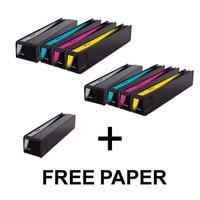 3 x Black HP 970XL and 2 x Colour Set HP 971XL C/M/Y (Remanufactured)+ 1 Free Paper