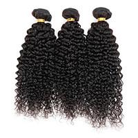 3 Bundles Kinky Curly Peruvian Virgin Hair Extensions Weft Human Hair Weave lot